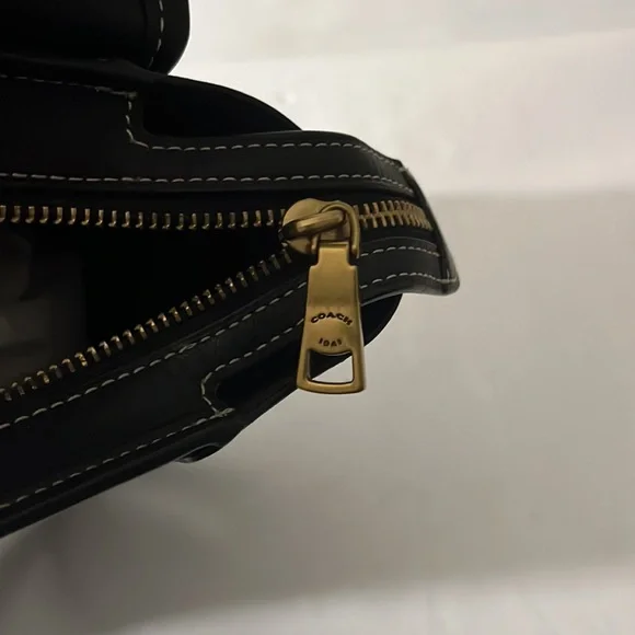 Coach Courier Carryall Black Glovetanned Leather Handle & Shoulder Bag - Picture 10 of 12